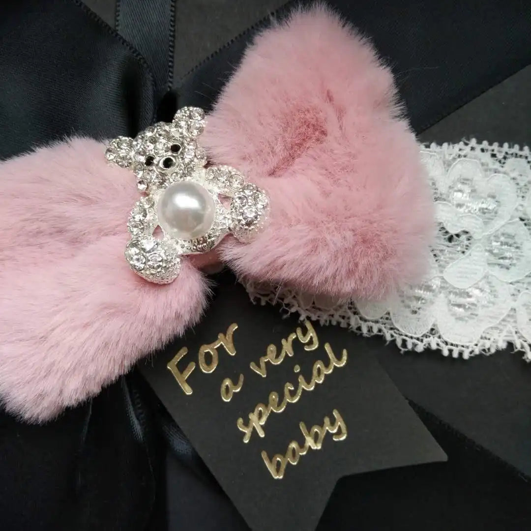 Baby Girls Pink Pearl & Rhinestone Embellished Shoes (Age Newborn - 18M)