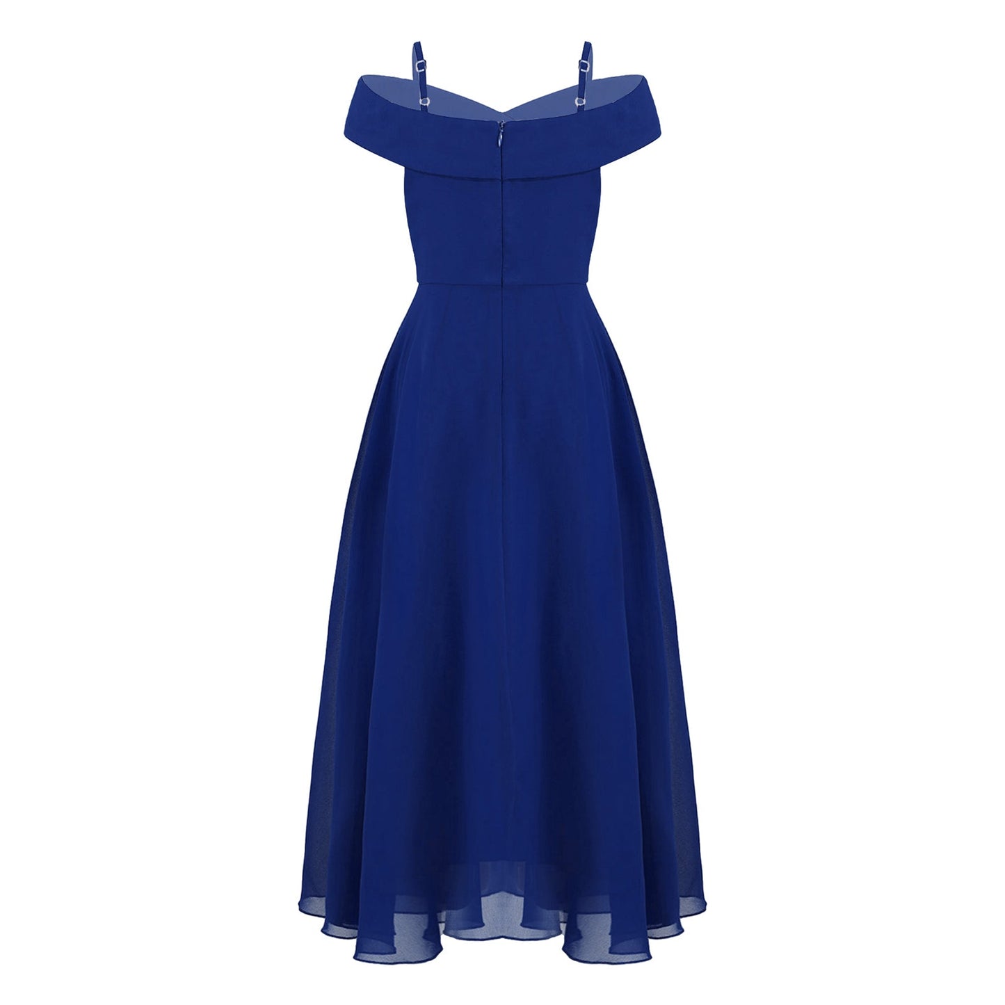 Girls Chiffon Off-the-Shoulder A-Line Maxi Dress (Age 4-16YRS)