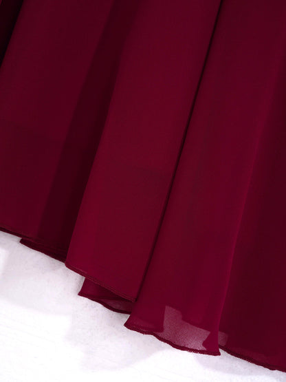 Girls Chiffon Off-the-Shoulder A-Line Maxi Dress (Age 4-16YRS)
