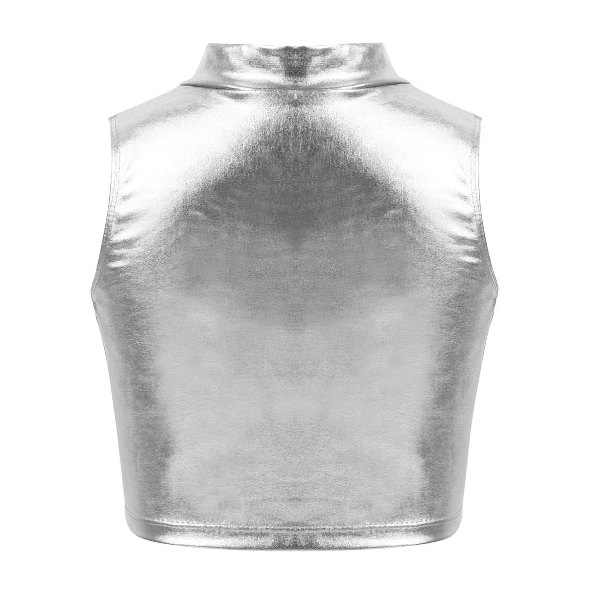 Girls Metallic Sleeveless Top & Flared Pleated A-Line Mini Skirt Set (Age 6-14YRS)
