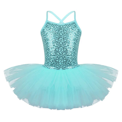 Girls Sequin Ballet Tutu Ballet Dance Costume (Age 3-8YRS)