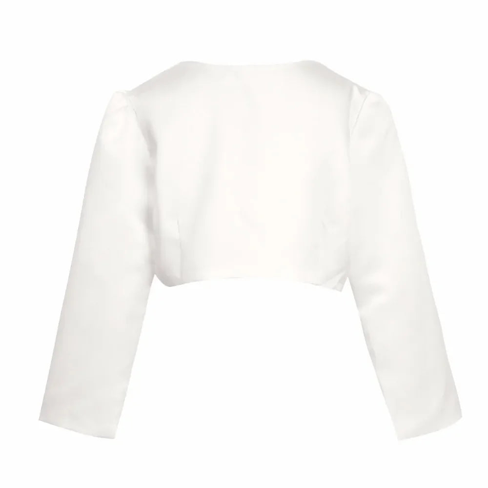 Girls Long Sleeves Bolero Shrug Jacket (Age 12M-10 YRS)