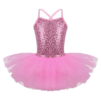 Girls Sequin Ballet Tutu Ballet Dance Costume (Age 3-8YRS)
