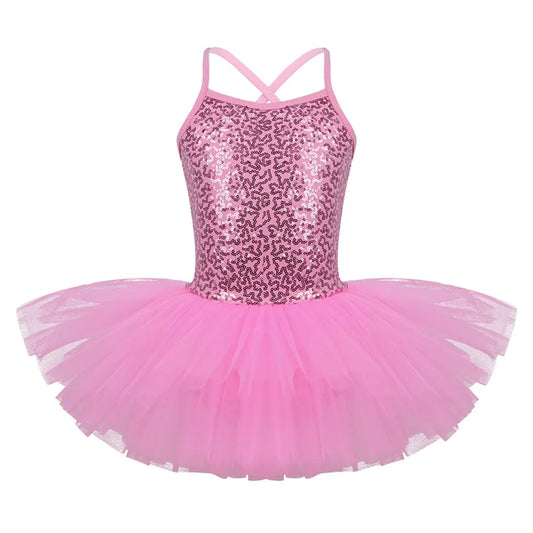 Girls Sequin Ballet Tutu Ballet Dance Costume (Age 3-8YRS)