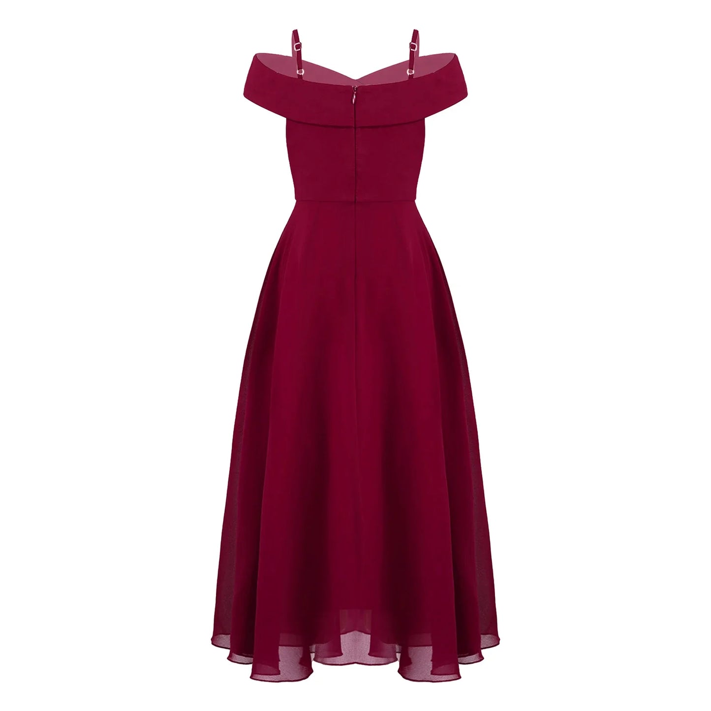 Girls Chiffon Off-the-Shoulder A-Line Maxi Dress (Age 4-16YRS)