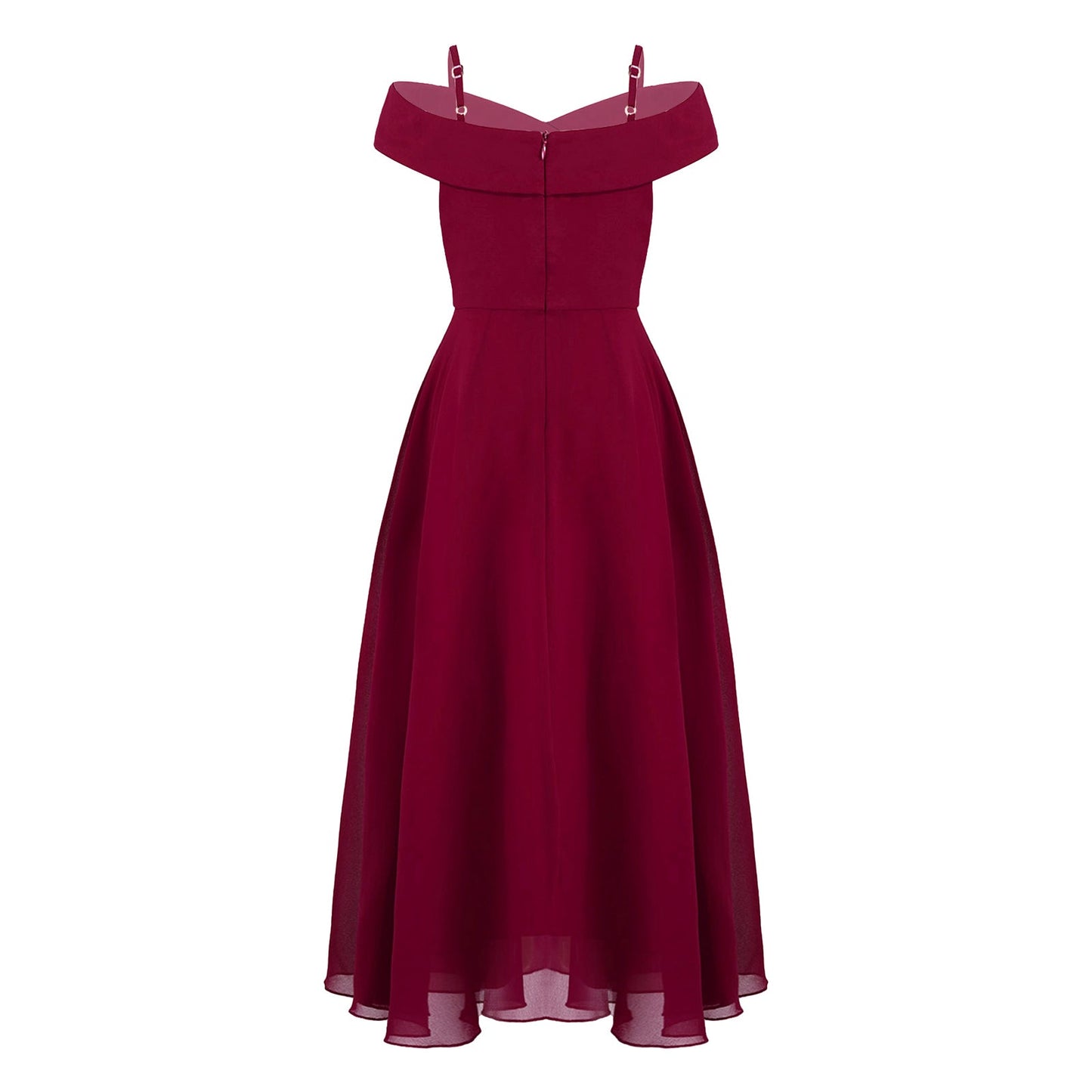 Girls Chiffon Off-the-Shoulder A-Line Maxi Dress (Age 4-16YRS)