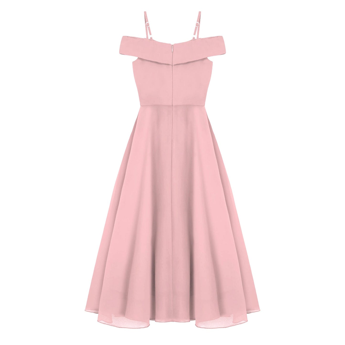 Girls Chiffon Off-the-Shoulder A-Line Maxi Dress (Age 4-16YRS)