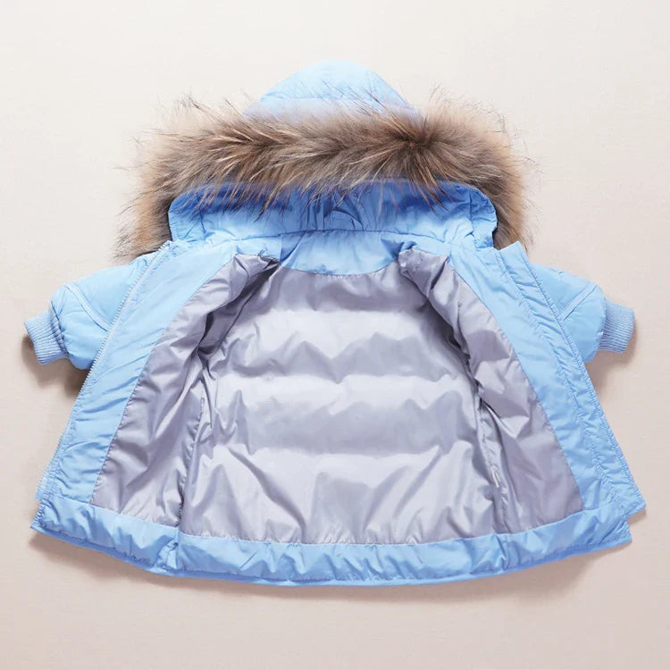 Baby/Toddlers Duck Down Coat + Jumpsuit Overalls (Age 12M-4YRS)