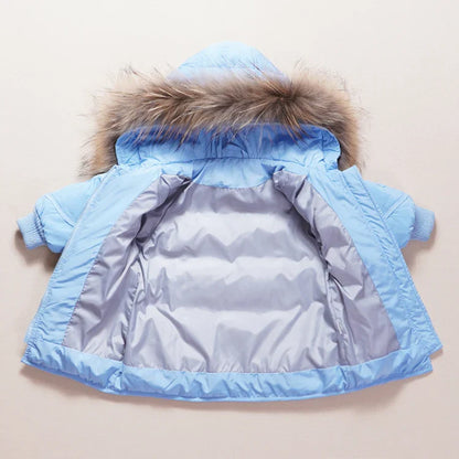 Baby/Toddlers Duck Down Coat + Jumpsuit Overalls (Age 12M-4YRS)