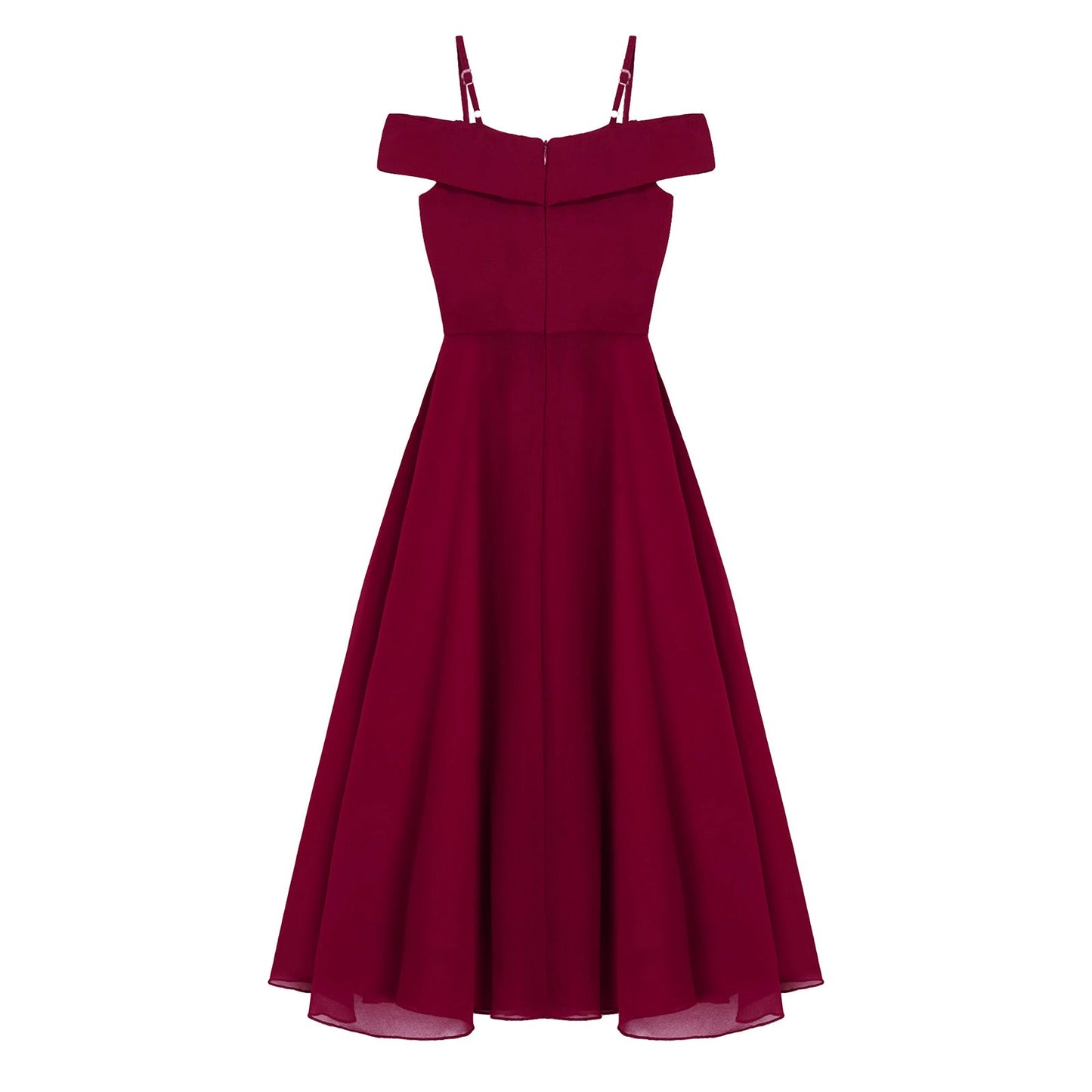 Girls Chiffon Off-the-Shoulder A-Line Maxi Dress (Age 4-16YRS)