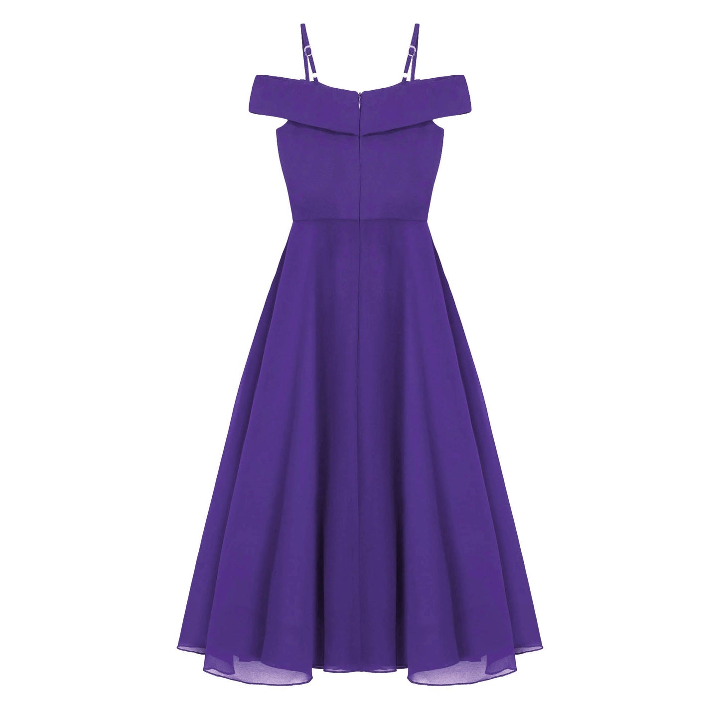 Girls Chiffon Off-the-Shoulder A-Line Maxi Dress (Age 4-16YRS)