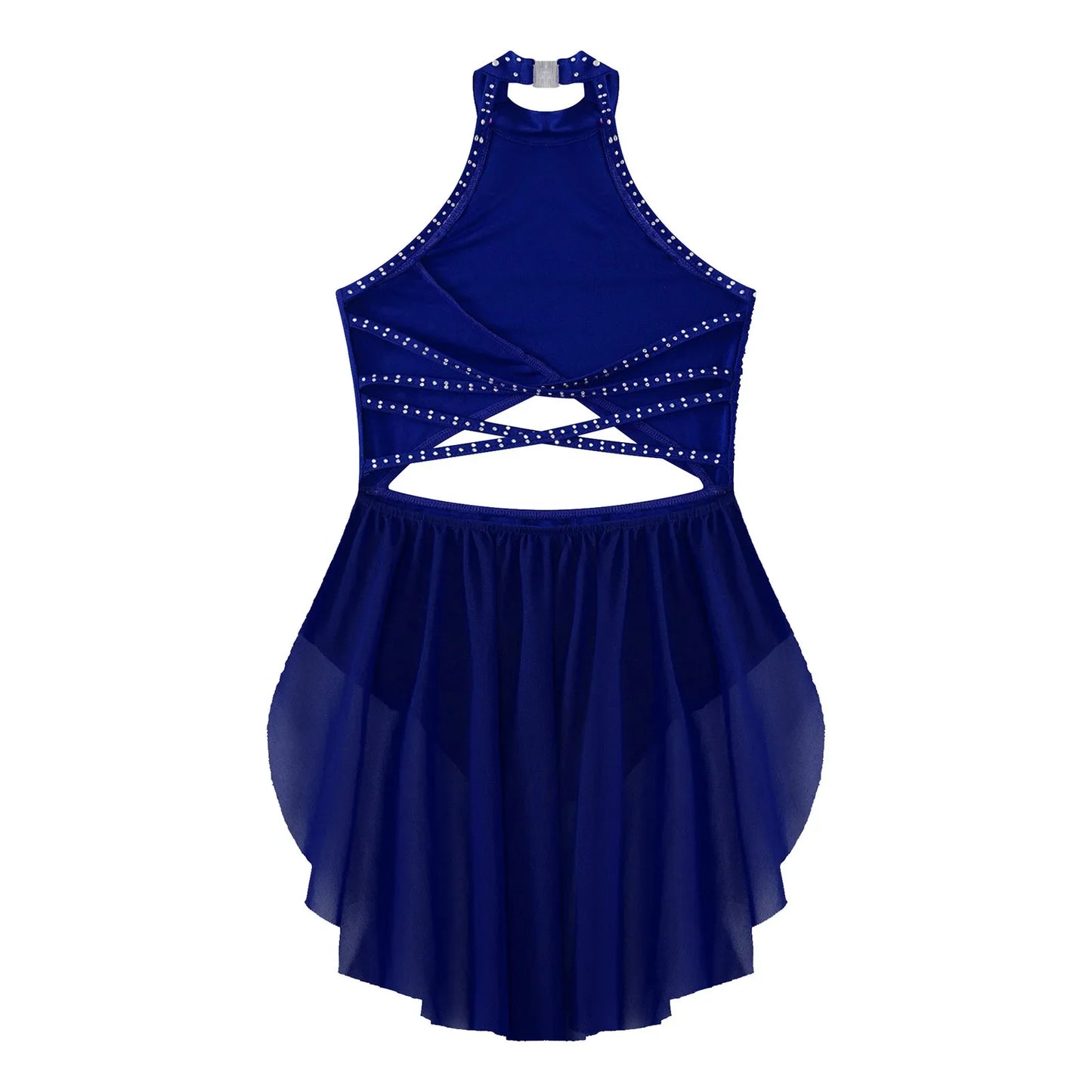 Girls Dance Rhinestone Dress Costume (Age 6-16YRS)