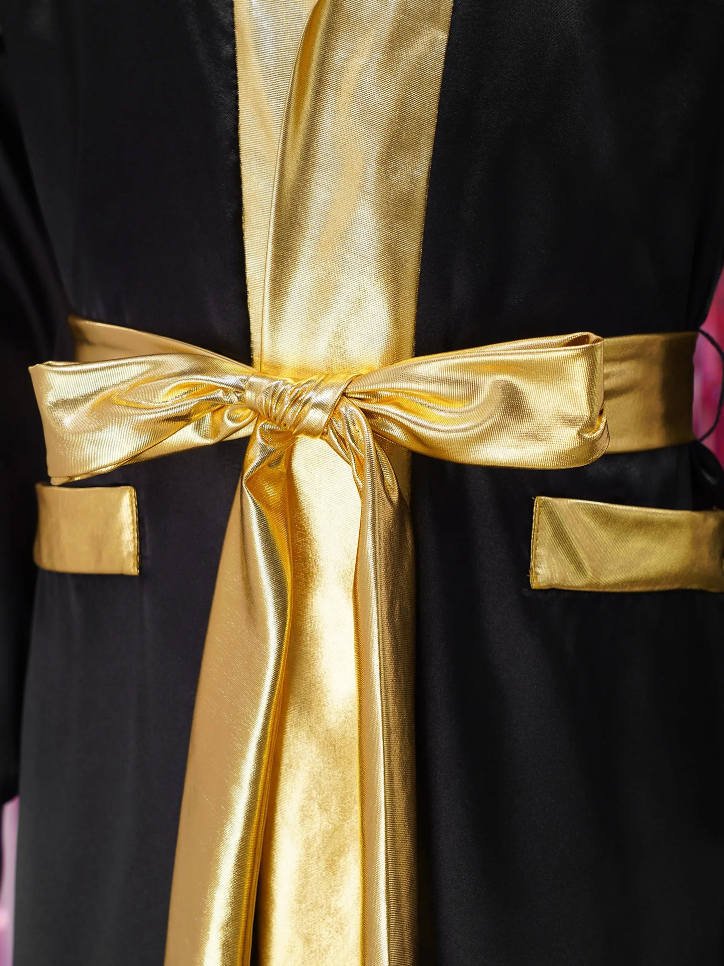Boys Boxing Robe Costume Long Sleeve Hooded Cloak (Age 6-16YRS)