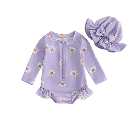 Baby Girls Swimsuits & Hats (Age 6M-3 YRS)