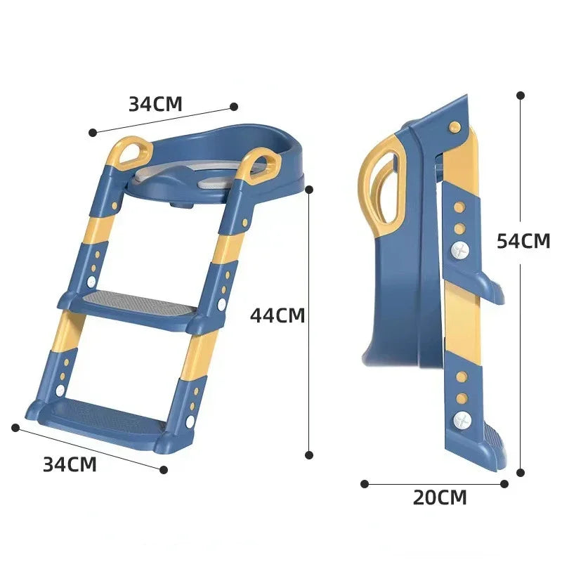 Children's Toilet Seat Stairs Baby Boys and Girls Toilet Folding Stand Step Stool