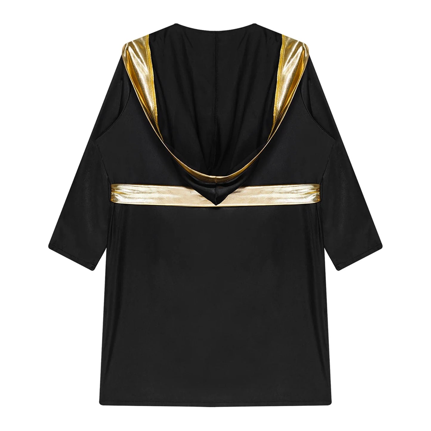Boys Boxing Robe Costume Long Sleeve Hooded Cloak (Age 6-16YRS)