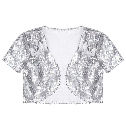 Girls Sequin Bolero Short Cardigan (Age 6-14 YRS)