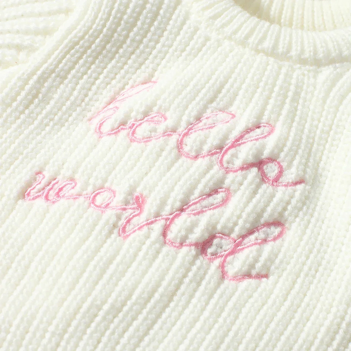 Baby Hello World Knitted Romper With Matching Hat (Age Newborn - 1 Month)