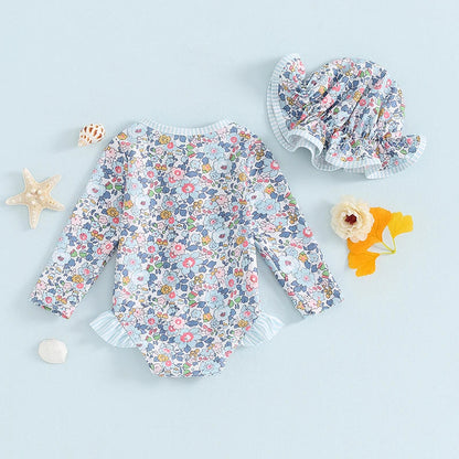 Baby Girls Swimsuits & Hats (Age 6M-3 YRS)