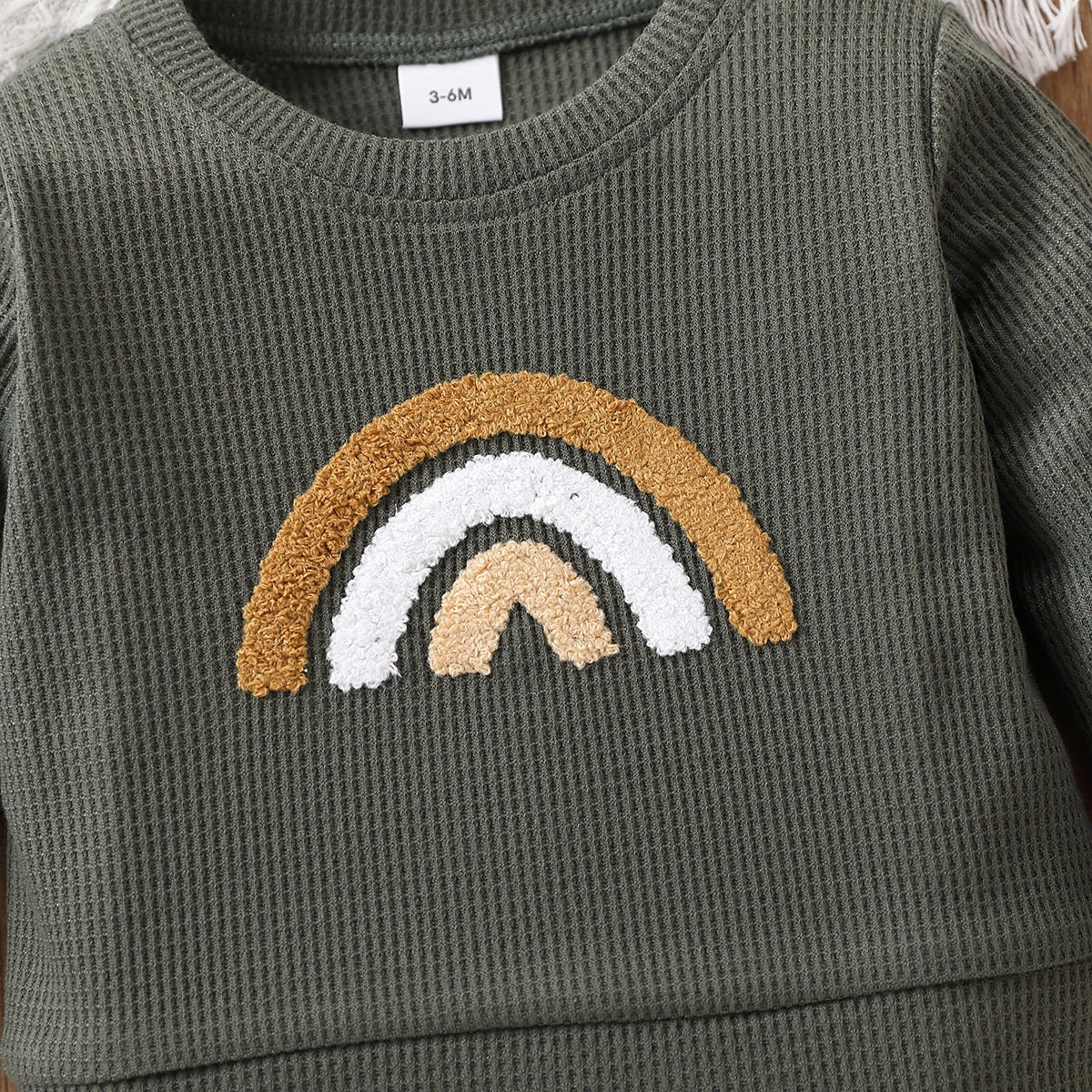 Baby Boys/Girls Rainbow Long-sleeve Pullover Sweatshirt (Age 3M-3YRS)