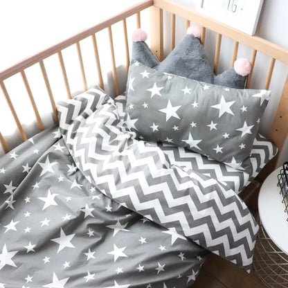 Baby Crib Bedding Pillowcase Duvet Cover & Sheet (3 Pack)