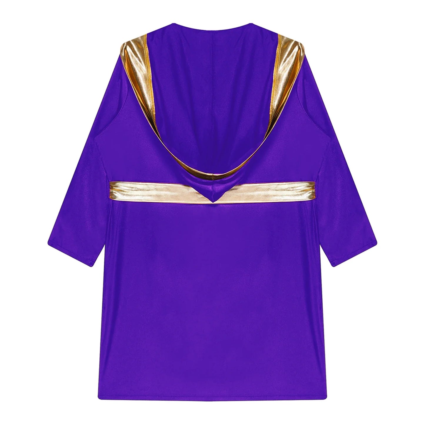 Boys Boxing Robe Costume Long Sleeve Hooded Cloak (Age 6-16YRS)