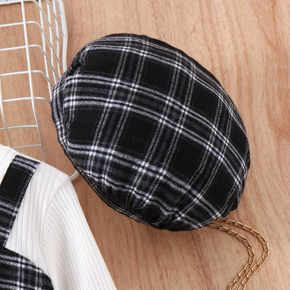 Girls Black Plaid Dress (Age 5-12YRS)