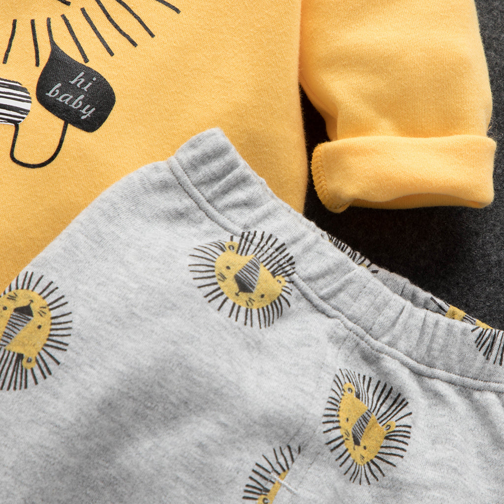 Baby Lion Bodysuit & Trousers Set (Age Newborn - 18M)