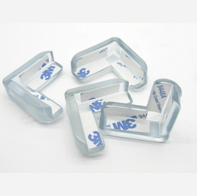 Baby Proofing Furniture Corner Protectors - 4 Pack Transparent