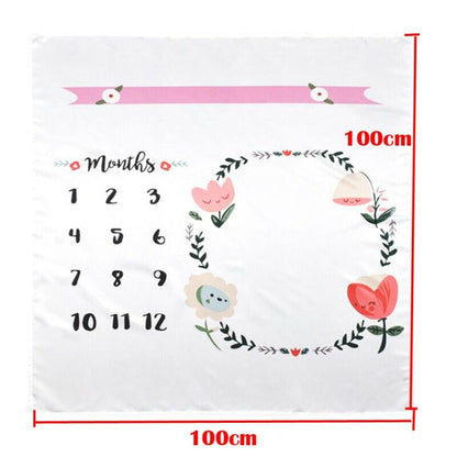 Baby Milestone Growth Photography Blanket