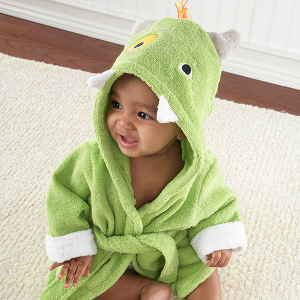 Baby Hooded Bathrobe (Age Newborn - 18M) 0-18M Green Monster