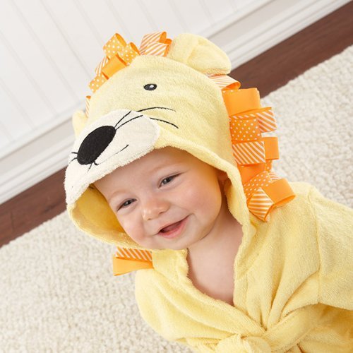 Baby Hooded Bathrobe (Age Newborn - 18M) 0-18M Yellow Lion