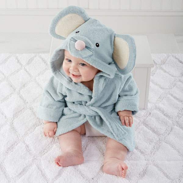 Baby Hooded Bathrobe (Age Newborn - 18M) 0-18M Mouse