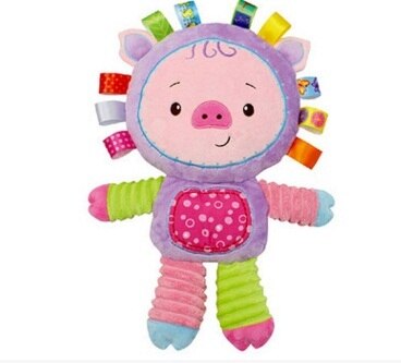 Baby Plush Rattle Stuffed Toy Style D Pink