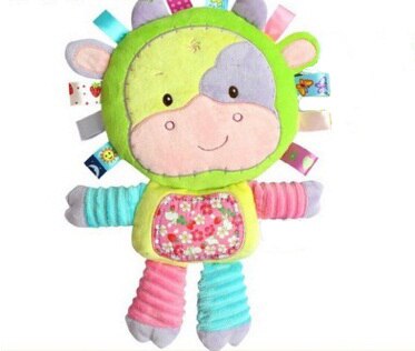 Baby Plush Rattle Stuffed Toy Style E Green