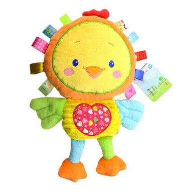 Baby Plush Rattle Stuffed Toy Style H Yellow