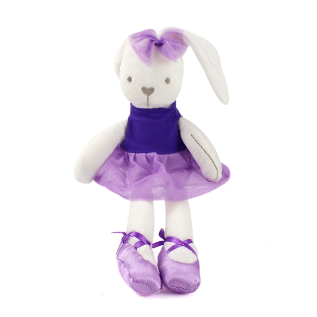 Baby Plush Rattle Stuffed Toy 35CM purple rabbit Purple