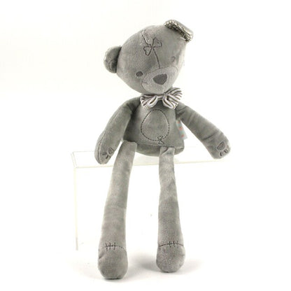 Baby Plush Rattle Stuffed Toy 40cm grey bow Grey