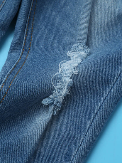 Girls White Bardot Top & Jeans Set (Age 24M-14YRS)