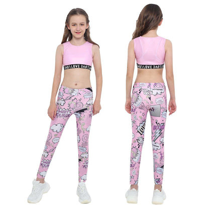 Girls Tank Top & Printed Legging Set (Age 4-16yrs)