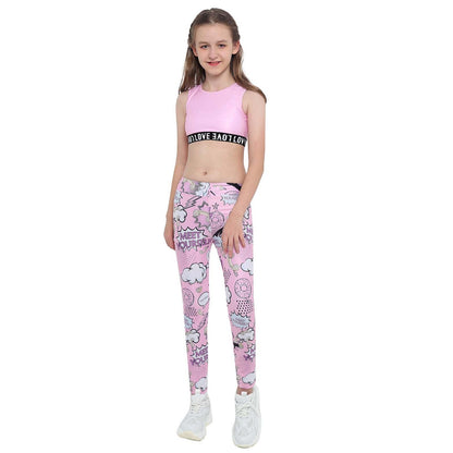 Girls Tank Top & Printed Legging Set (Age 4-16yrs)