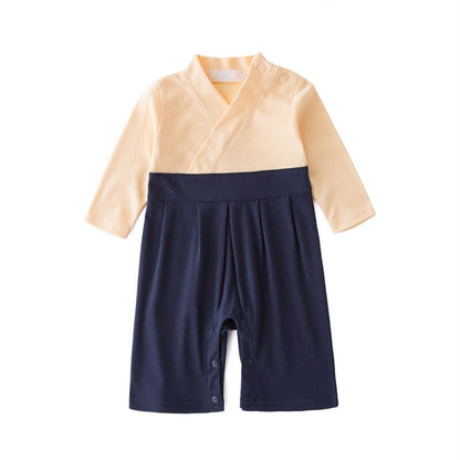 Baby Blue Japanese Style Kimono & Jumpsuit Set (Age Newborn - 3yrs)