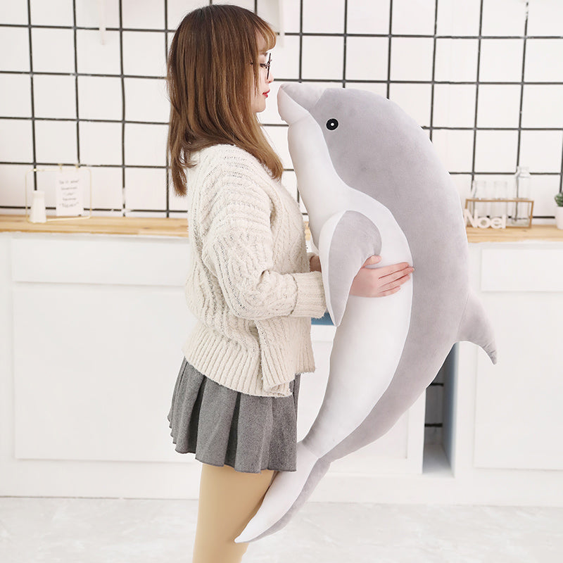Large Plush Dolphin Pillow Stuffed Toy 30-140cm