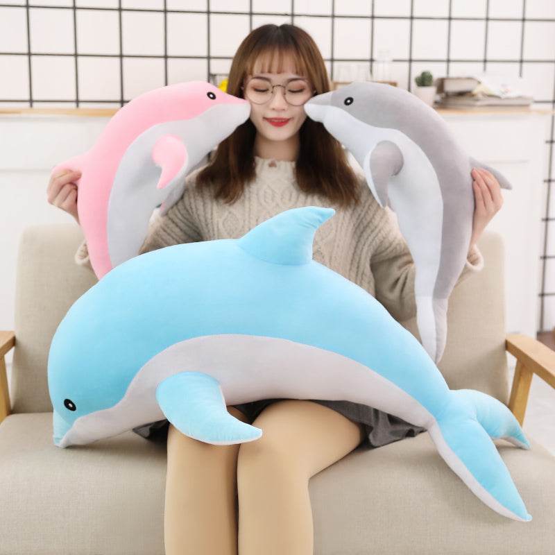 Large Plush Dolphin Pillow Stuffed Toy 30-140cm