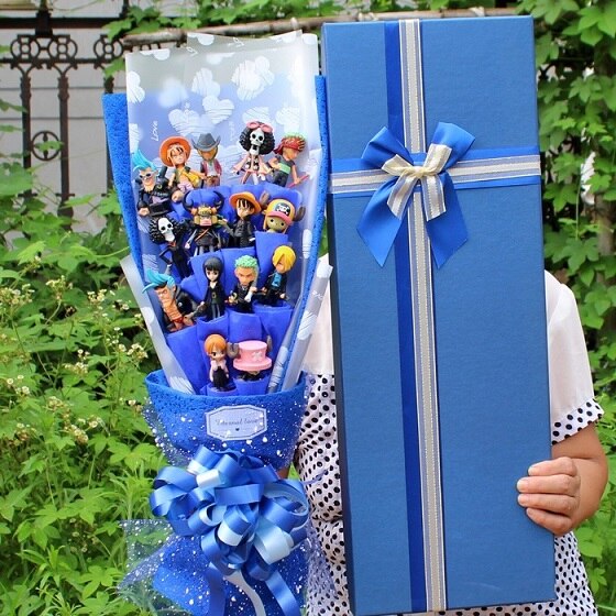 Anime Action Figure Flower Gift Bouquet - No Box Blue